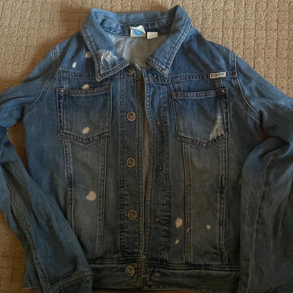Youth Roxy distressed jean jacket